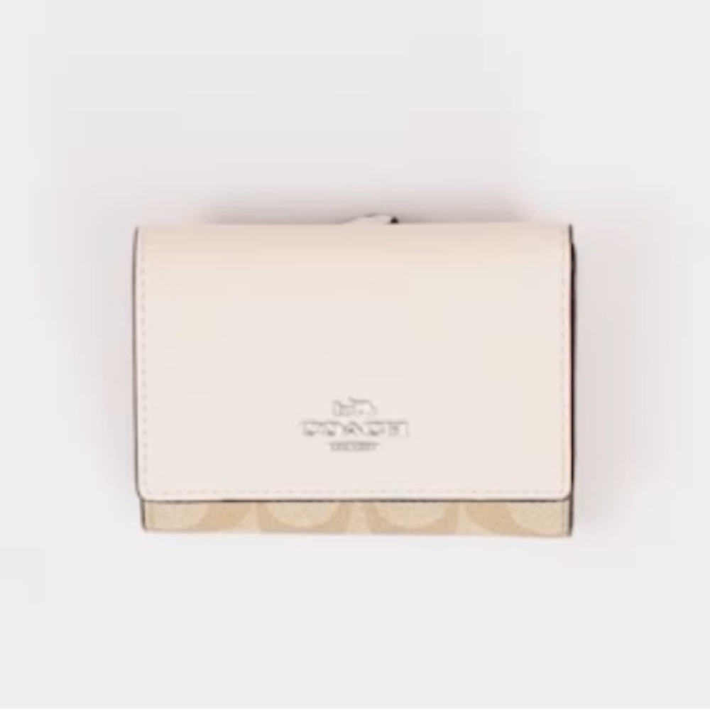 Coach Cream and Tan Wallet